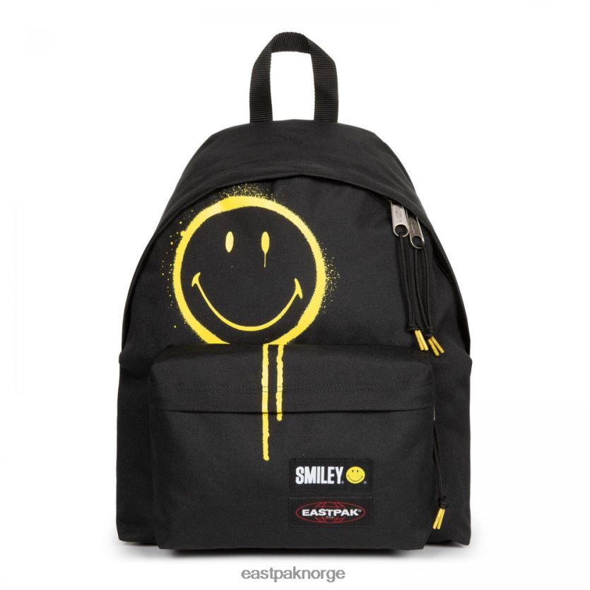 nei Eastpak polstret pak'r smiley graffiti svart 0PF4J43 ryggsekker